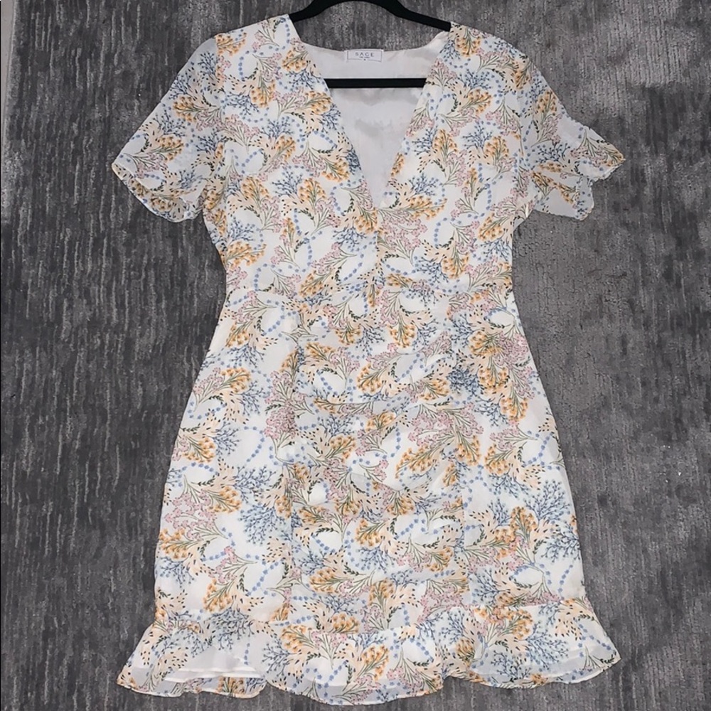 Sage The Label Floral mini dress